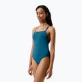 Дамски цял бански костюм Speedo Endurance+ с лого и тънки презрамки в цвят тийл абис 6