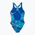 Детски цял бански костюм Speedo Hyperboom Print Medalist night watch/hyper teal 2