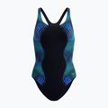 Дамски цял костюм за плуване Speedo Print Medalist anthracite