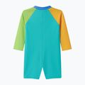 Детски цял бански костюм Speedo Colorblock Zip LS aqua breeze 2
