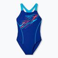 Детски цял бански костюм Speedo Medley Logo Medalist night watch/hyper teal