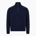 Мъжки пуловер Dovre Ribbed Knit Half Zip navy