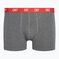 Мъжки боксерки CR7 Basic Trunk 3 чифта сив меланж/червен/наситен 2