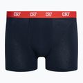 Мъжки боксерки CR7 Basic Trunk 3 чифта сив меланж/червен/наситен 8