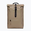 Градска раница Rains Rucksack Rolltop Beige