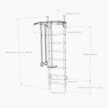 Стълба за гимнастика BenchK, бяла BK-521W+A204 11