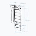 Стълба за гимнастика BenchK, бяла BK-211W+A204 3