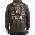 Мъжки суитшърт с качулка и цип Pitbull Troublemaker old green 3