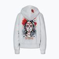 Дамски суитшърт Pitbull Santa Muerte Hooded Zip white stone 9