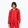 Дамски суитшърт Pitbull Explory Tape Hooded Zip fluo/red