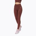 Дамски безшевни тренировъчни гамаши STRONG POINT Shape & Comfort Push Up кафяв 1119