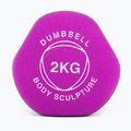 Гумиран дъмбел/гира Body Sculpture BW 513 z PVC 2 kg purple 4
