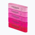 Комплект ластици за упражнения FORCEBAND Mini Band 5 szt. + E-BOOK pink 2