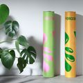 Килимче за йога/фитнес FORCEBAND Energy Pistachio 4 мм шам-фъстък/розово 4
