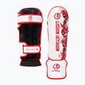 Протектори за пищял Octagon Legion Flower white/red 2