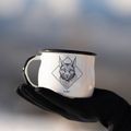 Туристическа чаша Alpinus Enamelled White Lynx 4