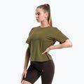 Дамска тренировъчна тениска Gym Glamour V Khaki 423