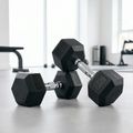 Гумиран дъмбел XTREXO Hex 22,5 кг 3