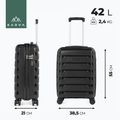 Куфар за пътуване KADVA Cayes 42 l черен 3