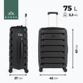 Куфар за пътуване KADVA Cayes 75 l черен 3