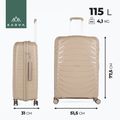 Куфар за пътуване KADVA Brava 115 l бежов 3