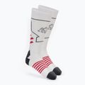 Дамски скиорски чорапи KADVA Skio W white/pink