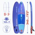 Комплект надуваема дъска SUP AQUASTIC Perth Pro 11'2" all-round blue 21