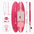 Комплект надуваема дъска SUP AQUASTIC Compact 9'6" pink 20