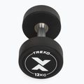 Гумен чугунен дъмбел XTREXO Pro 12 kg black 7