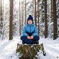 Детско топло яке Kadva Zippi KDG WP 5K/3K синьо 7