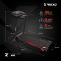 Електрическа бягаща пътека TREXO X110 черна 12