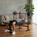Тренировъчна пейка XTREXO BenchFit Lite със стойка и щанга черна 3
