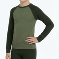 Детски комплект термо бельо WOOLCANO Merino SET0982 khaki 4