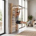 Гимнастическа стълба с лост XTREXO LW100 wooden 11