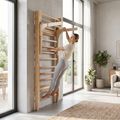 Гимнастическа стълба с лост XTREXO LW100 wooden 12