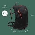 KADVA Aventura 22 л туристическа раница черна 22