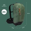 Туристическа раница KADVA Escapada 20 л зелена 15