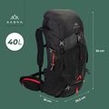 Туристическа раница KADVA Vagabundo 40 л черна 25