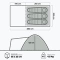 3-местна къмпинг палатка KADVA Kavio 3 зелена 23
