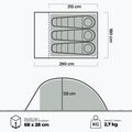 KADVA Expedit 3 pro 3-местна палатка за къмпинг зелена 22