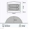 Ултралека палатка за трекинг 2-местна KADVA EXPEDIT 2 PRO grayish green 13