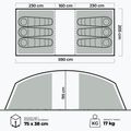 Палатка за къмпинг 6 - местна KADVA AIRcamp 6.33 green 24
