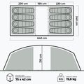 Надуваема палатка за къмпинг за 8 души KADVA AIRcamp 8.44 зелена 7
