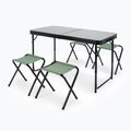 Сгъваема туристическа маса + столове KADVA CAMPtable комплект за 4-6 души сив