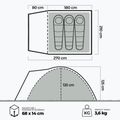 3-местна къмпинг палатка KADVA CAMPdome 3 зелена 7