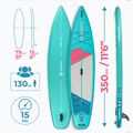 Комплект надуваема дъска SUP AQUASTIC Touring 11'6" green 26
