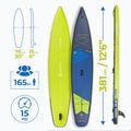 SUP AQUASTIC Туристическа дъска 12'6" тъмно синя 20