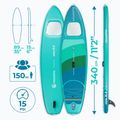 Комплект надуваема дъска SUP AQUASTIC Vista 11'2" green 21