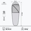 Спален чувал KADVA Light 800 L ляв сив 3