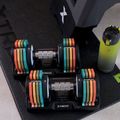 Комплект регулируеми дъмбели TREXO 2 x 10 kg multicolor 10